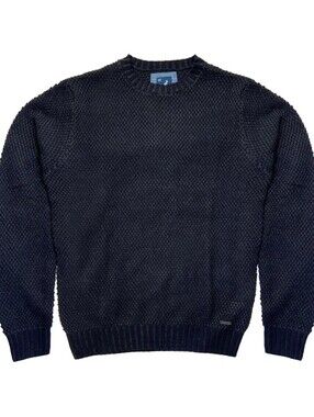 NWT Kangol Men's Dark Navy Textured Crewneck Sweater Medium